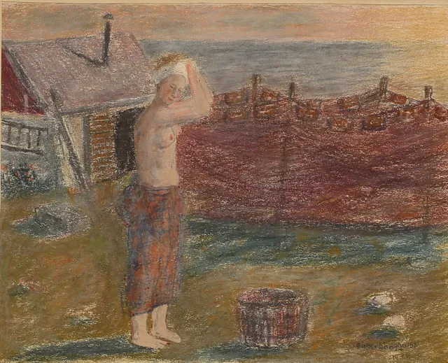 BIRGER LJUNGQUIST. Pastell, signerad och daterad 1938.