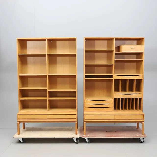 MARIAN GRABINSKI. Hyllsystem, 4 delar, ek, IKEA, 1960-tal.