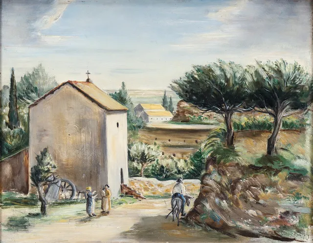 ARNE KILSBY (1895-1989). Sydländskt landskap.