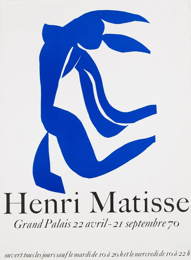 HENRI MATISSE. utställningsaffisch, Grand Palais, 1970.