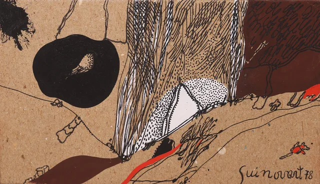 JOSEP GUINOVART. SIN TÍTULO. TÉCNICA MIXTA SOBRE CARTÓN, 78.
