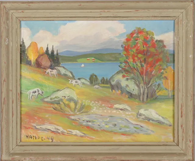 HAMPE SVANBERG. "Septemberdag, olja på duk, signerad.
