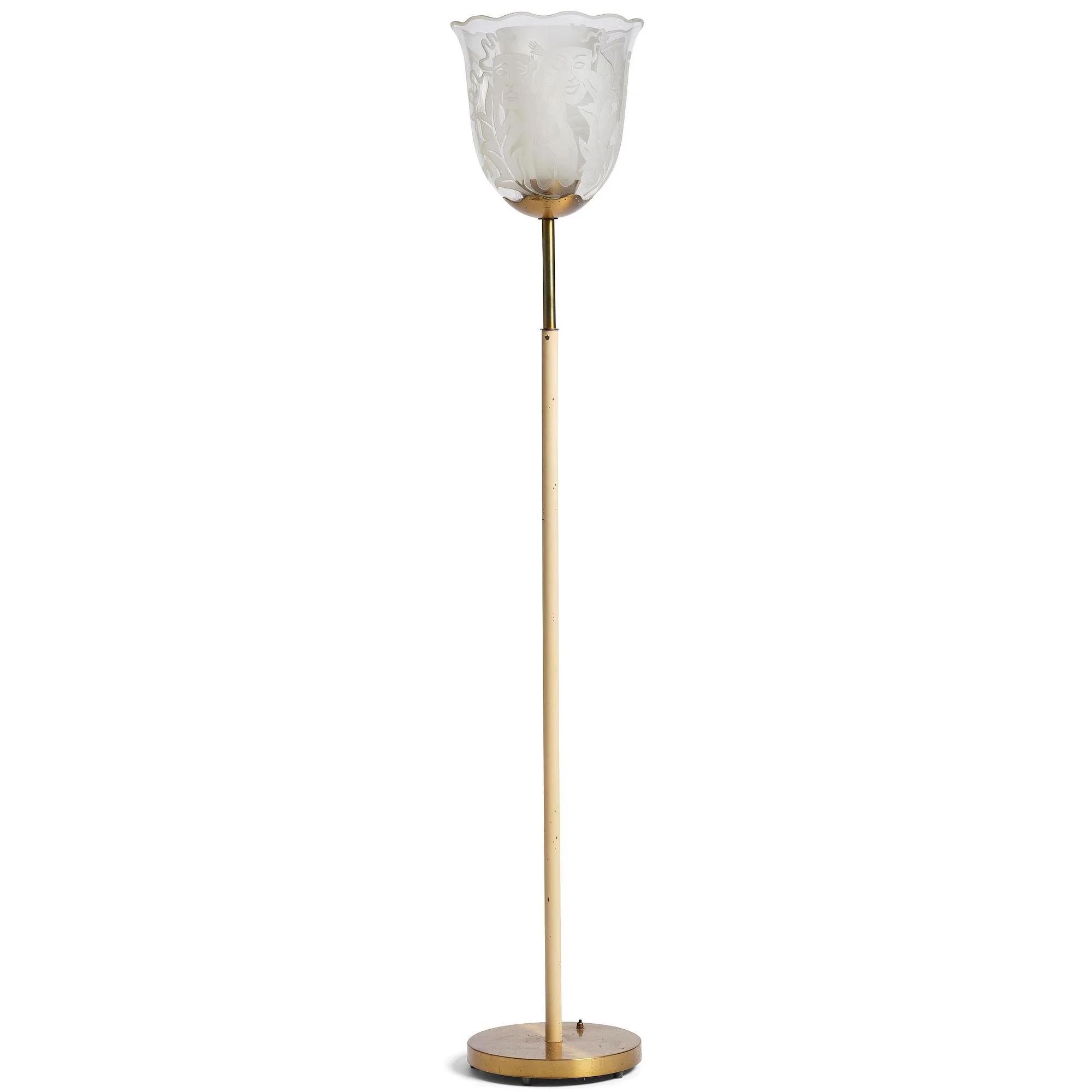 Bo Notini, golvlampa, Glössner & Co, Stockholm, 1940-tal. — Bukowskis