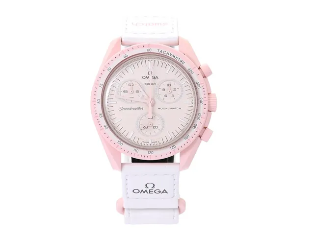 SWATCH/OMEGA, MoonSwatch, Mission to Venus, Ref nr. SO33P100, kronograf, herrur, 42 mm, bioceramic, quartz, plexiglas, Velcro-band, cert, juli 2023, box, ytterkartong.