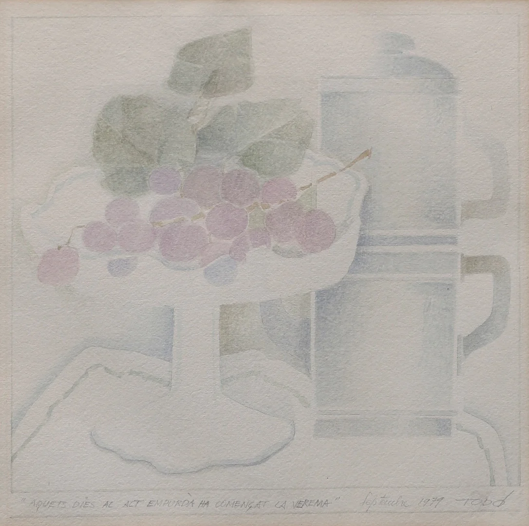 FRANCESC TODÓ. Grape Still life. — Drawings — Balclis