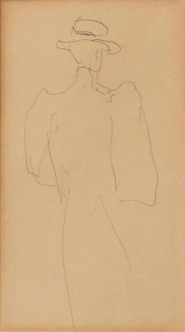 Henri de Toulouse-Lautrec, "Silhouette de femme de dos".