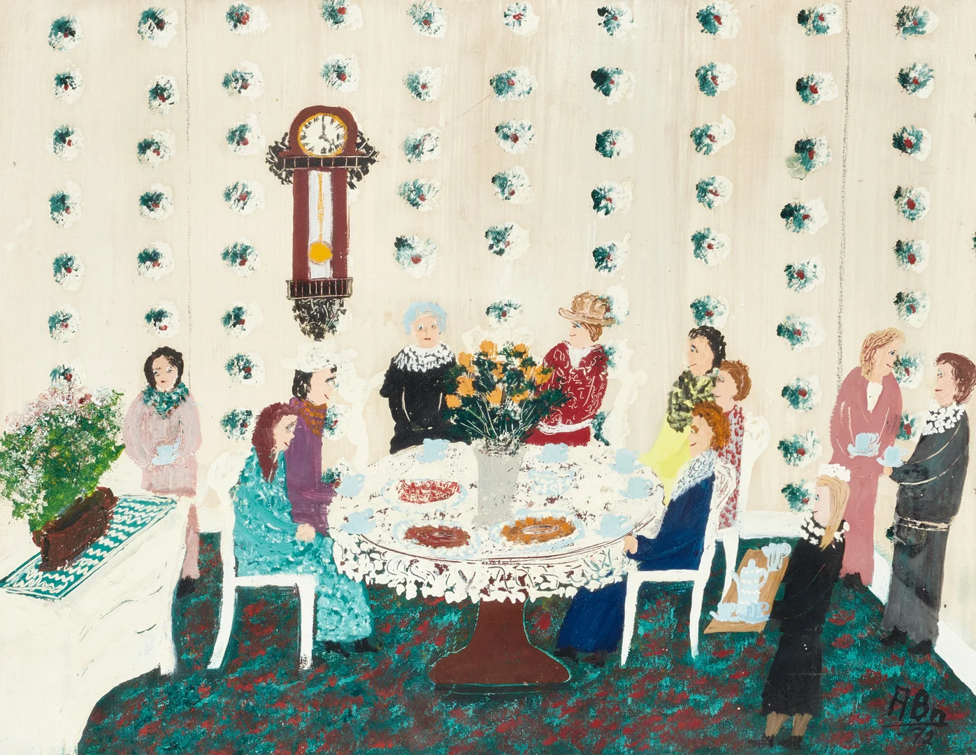 AXEL BENGTSSON (1905–1976). Kafferep, signerad ABn, daterad -72, gouache på papper. — Paintings — Crafoord Auktioner Stockholm
