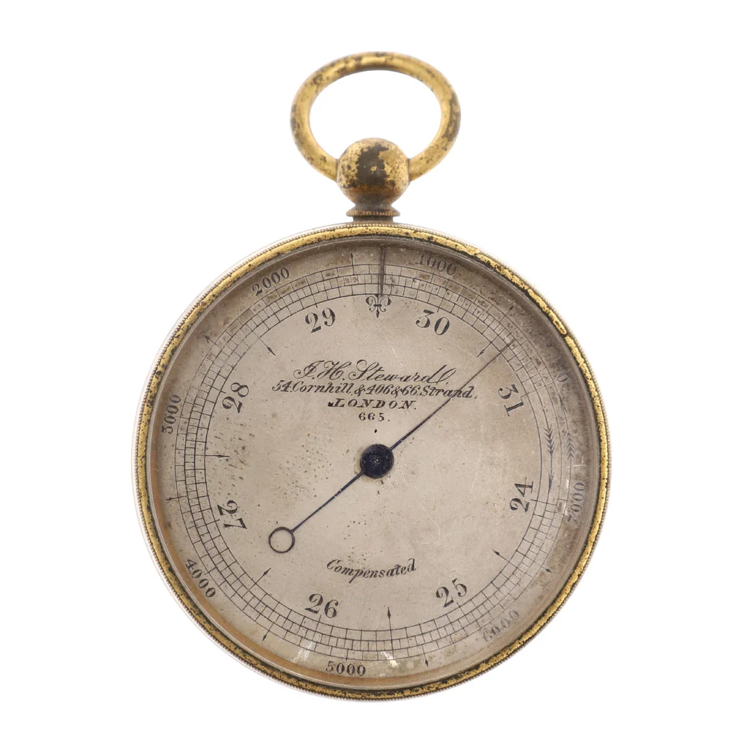 A 19TH CENTURY POCKET BAROMETER BY J.H. STEWARD. — Technica & Nautica — Lawrences Auctioneers