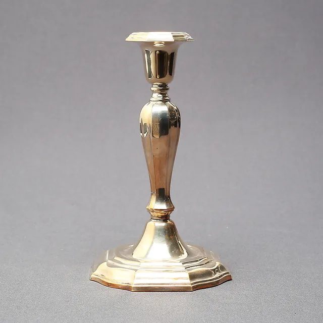 LJUSSTAKE, silver, senbarockstil, GAB, 1962.