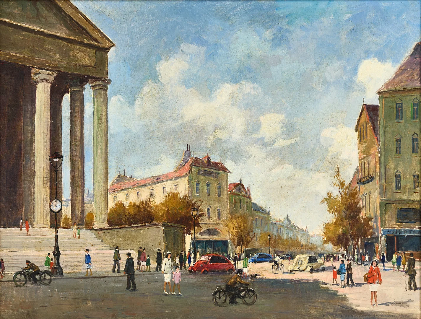 OIDENTIFIERAD KONSTNÄR. "Paris", signerad, olja på duk. — Paintings — Crafoord Auktioner Stockholm
