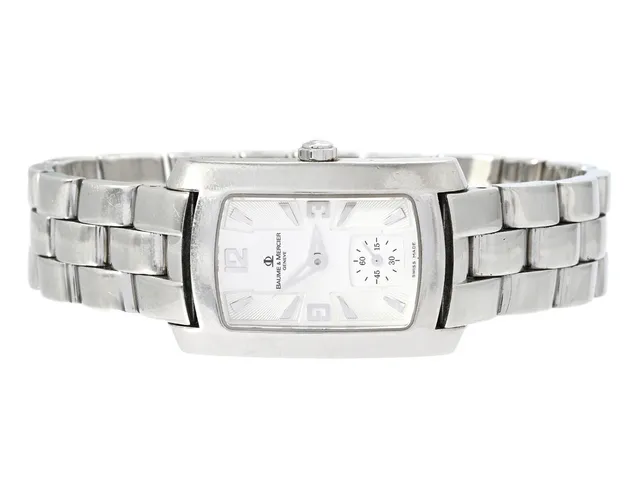 BAUME & MERCIER, Geneve, Hampton Milleis, Serie nr. 3164022, Boett nr. 65309, damur, 22 x 28 (34) mm, stål, automatisk, safirglas, liten sekundvisare, originallänk, viklås, ca 2000, box, ytterkartong.