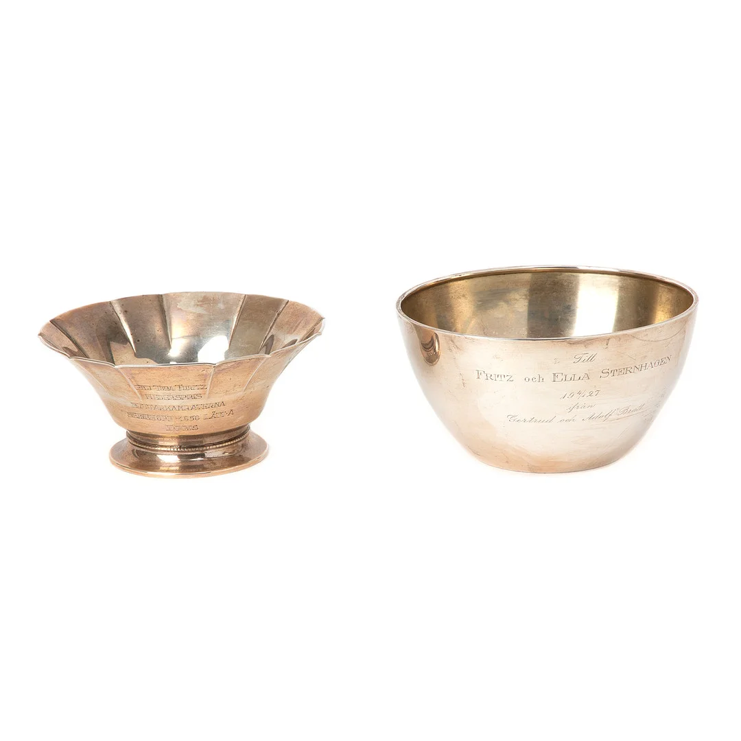 SKÅLAR, två st, silver, 1900-tal. — Silver — Stockholms Auktionsverk Göteborg