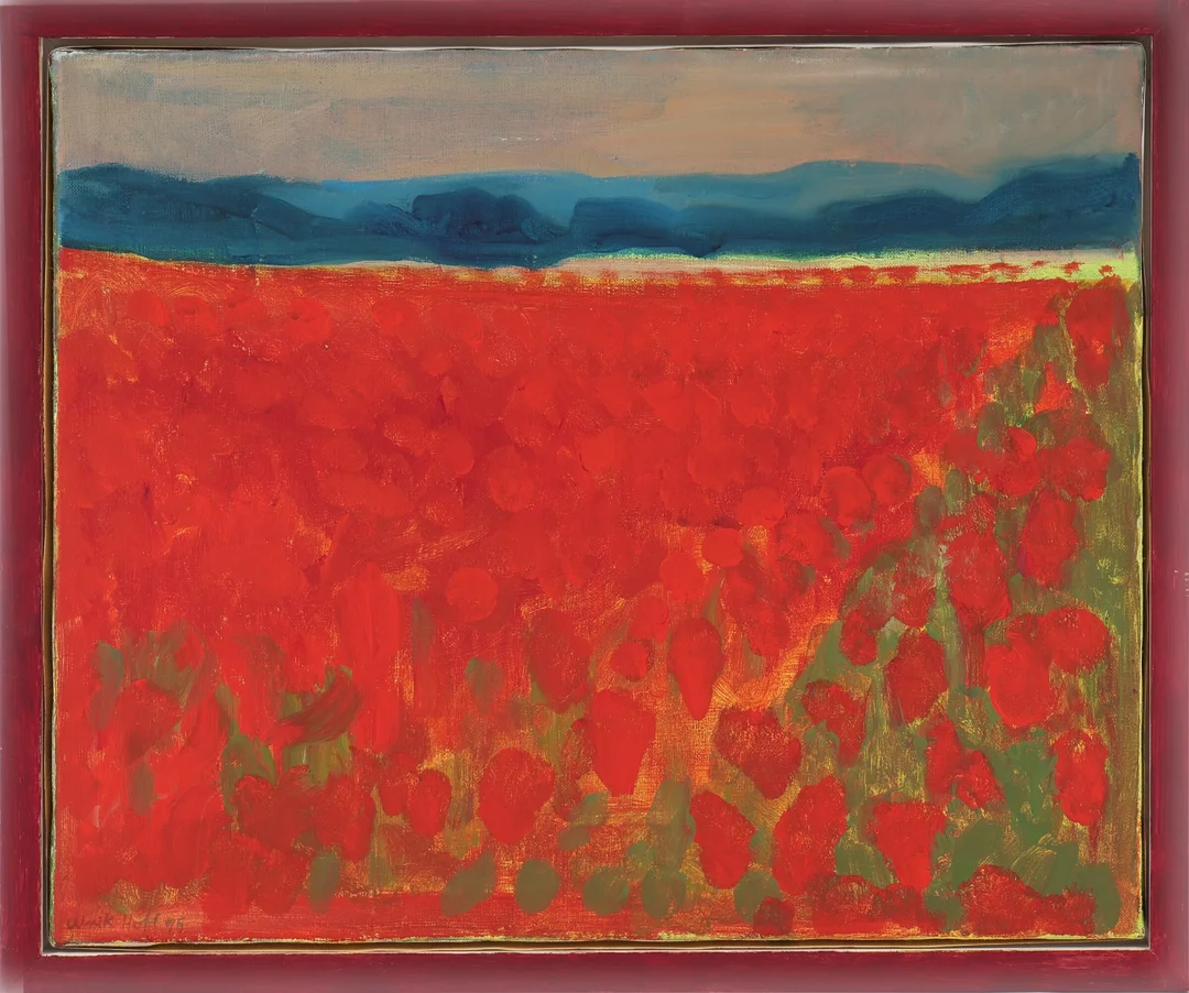 Ulrik Hoff: Poppy Field - Tibirke - 1995 — Paintings and sculptures/Modern pictorial arts — Lauritz