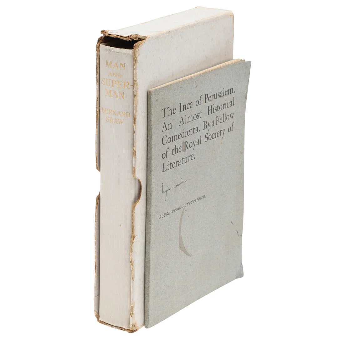 GEORGE BERNARD SHAW. Man and Superman, 1907, and The Inca of Perusalem, 1915 (2). — Books — Lawrences Auctioneers
