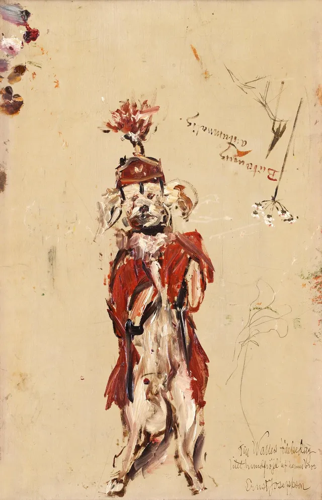 Ernst Josephson, Hund" / "Skiss för 'Ett resande teatersällskap'.