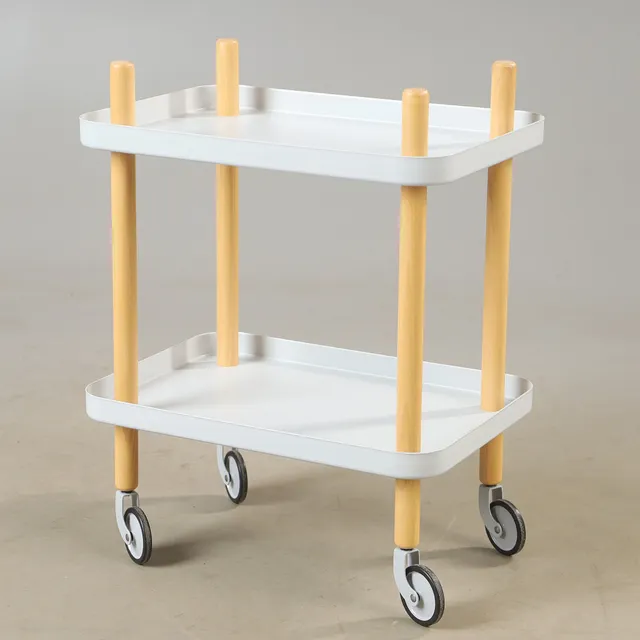SIMON LEGALD. Serveringsvagn, "Block Table", plåt/trä, för Normann Copenhagen.