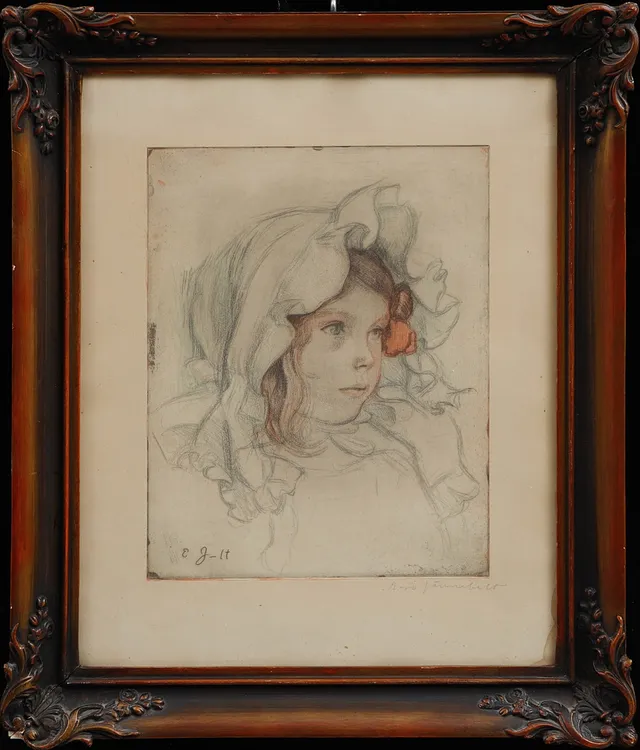 EERO JÄRNEFELT. "Sara Saurén", mjukgrundsetsning, signerad i plåten samt med blyerts.