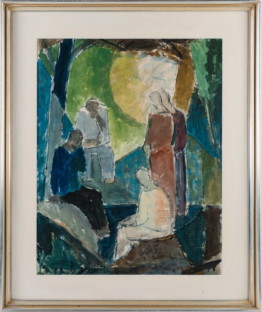 LENNART SEGERSTRÅLE. Stillhetens svar, signerad samt daterad 1958, akvarell. — Paintings — Stockholms Auktionsverk Helsinki
