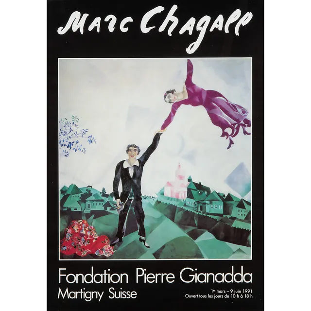 MARC CHAGALL. Utställningsaffisch.