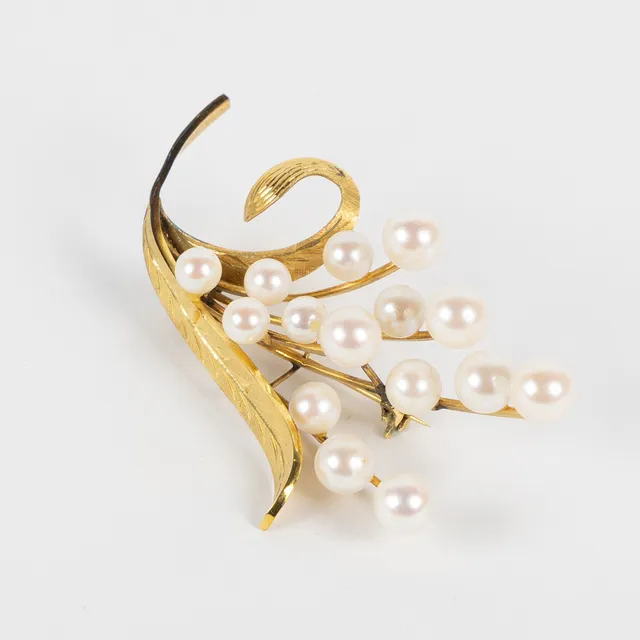 BROSCH, 14K guld.