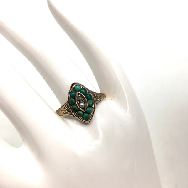 RING ART DECO - 750ER GELBGOLD - CA. 57MM.