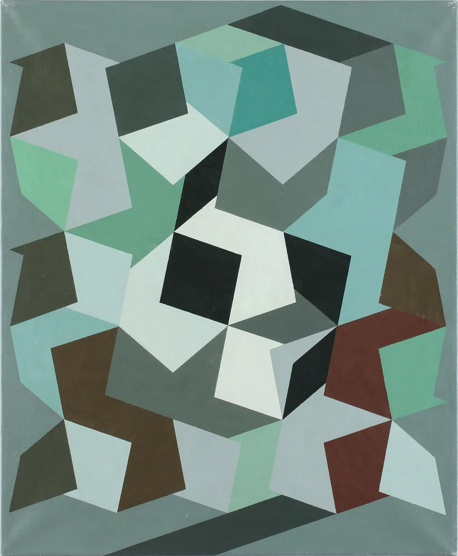 WILHELM WIK. "Färgvandring" Olja på duk, signerad a tergo. — Paintings — Göteborgs Auktionsverk