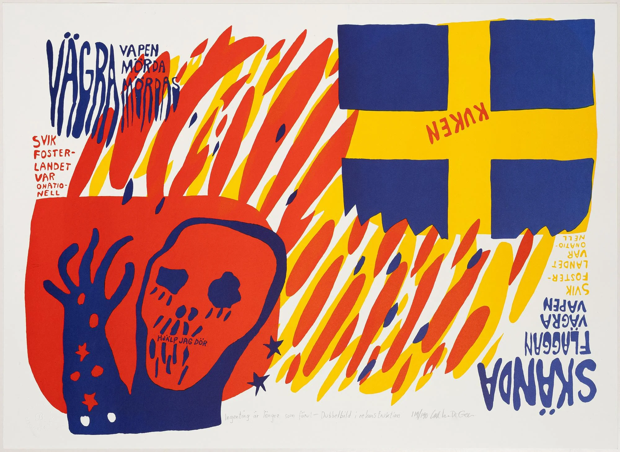 Carl Johan De Geer, "Ingenting är längre som förut - Dubbelbild i rekonstruktion". — Konst/Grafik — Bukowskis