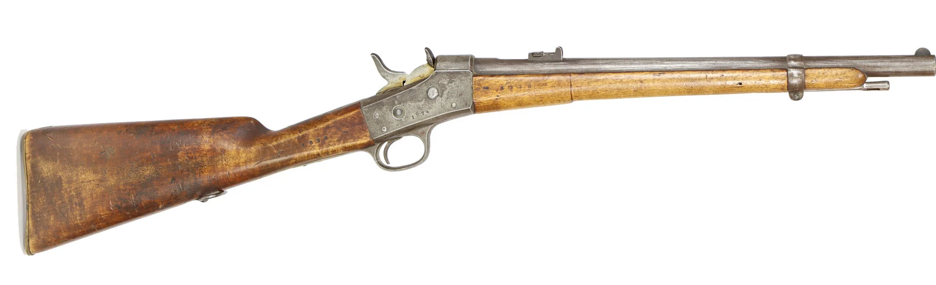 GEVÄR KARBIN, modell 1885, kaliber 12,7x44RF (rimfire), tillv.nr 1733, se-nr SE0294717. — Military weapons — Walter Borg