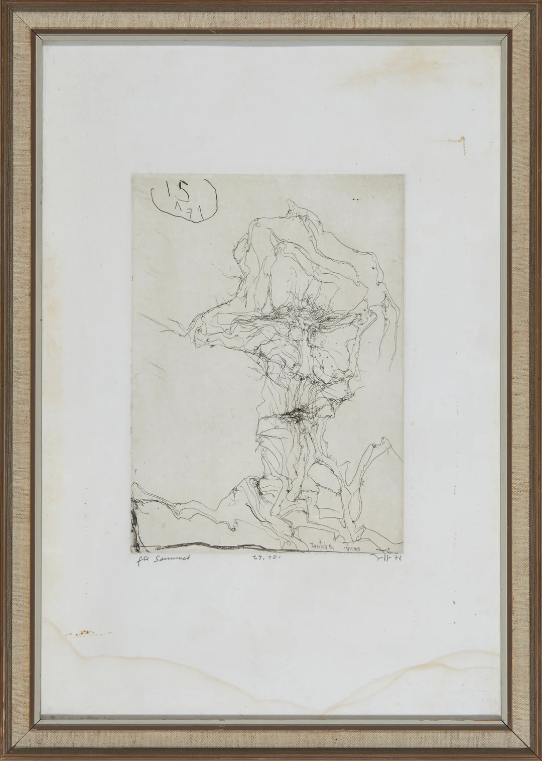 Janssen, Horst — "Tantchen" 1971 — Kunst/Grafikk — Blomqvist