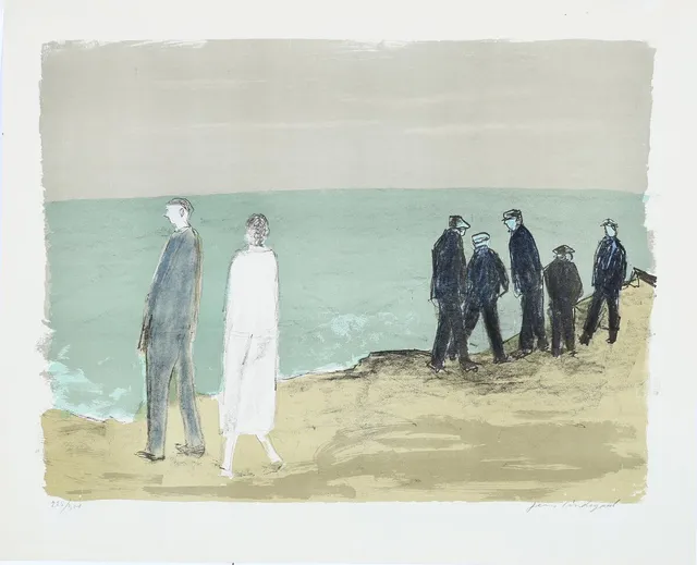 Untitled. Three compositions. Signed Jens Søndergaard. Colour lithographs. Sheet sizes 69×89, 69×86 and 47×67 cm respectively. Unframed. (3)