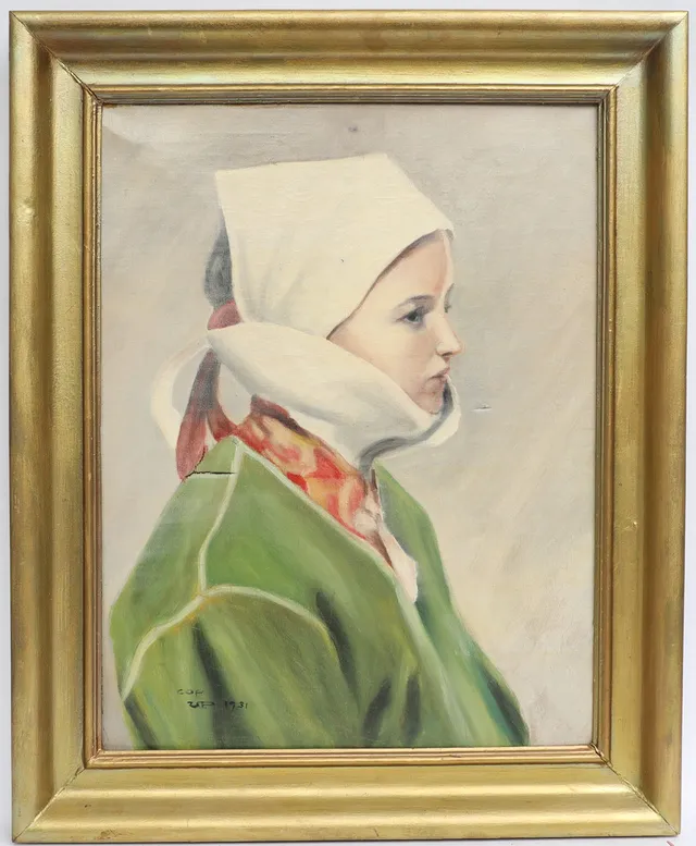 ANDERS ZORN. Kopia efter, morakulla, oljemålning på duk, monogramsignerad UP daterad 1931.