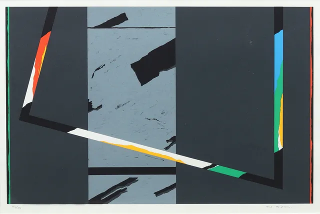 NILS KÖLARE. Komposition, litografi nr 36/75, signerad.