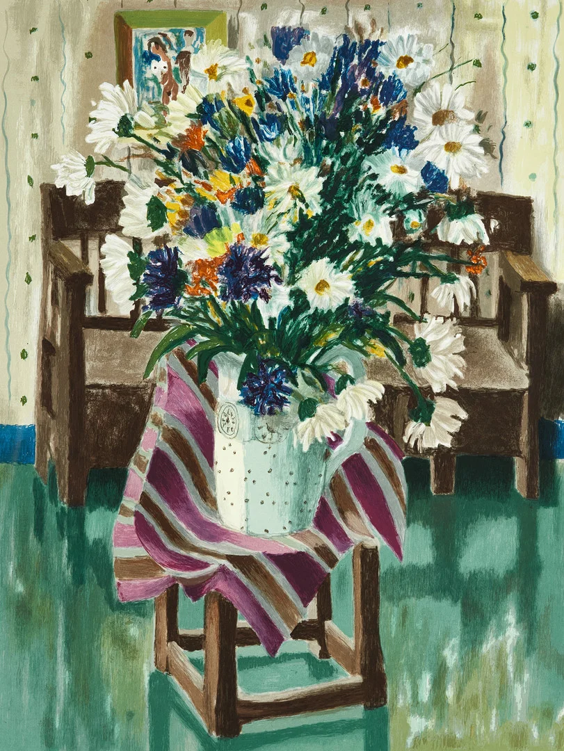 HARRY WICHMANN. Blomsterstilleben, signerad och numrerad 240/360, daterad -79, färglitografi. — Engravings & Prints — Crafoord Auktioner Stockholm