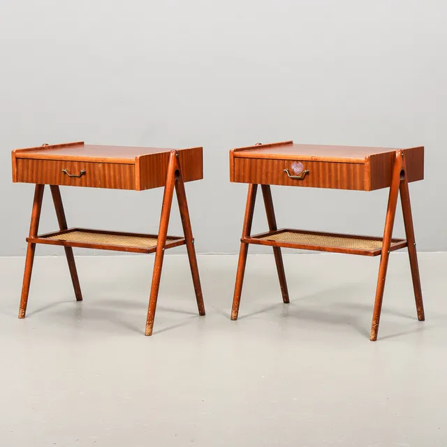 SÄNGBORD 1 par, mahogny, 1950-tal.