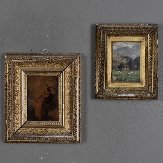 OIDENTIFIERAD KONSTNÄR, 2 st, osignerade, 1800/1900-tal.