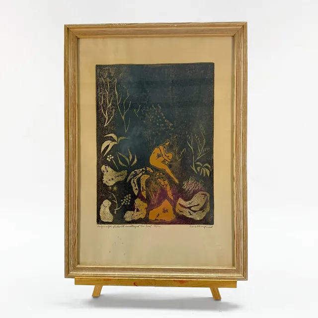 CARL B BERGLUND. LITTOGRAFI - "En Eva" numrerad 38/50.