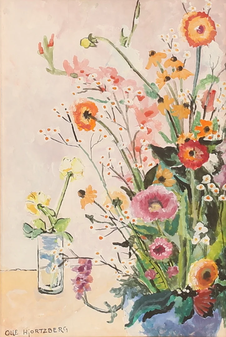 OLLE HJORTZBERG. Akvarell, signerad. — Paintings — RA Auktionsverket Norrköping
