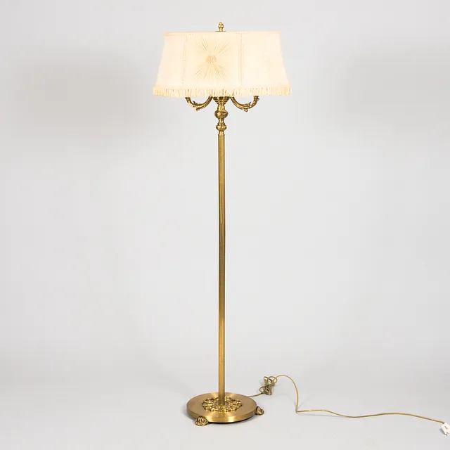GOLVLAMPA, mässing, 1900-talets mitt.
