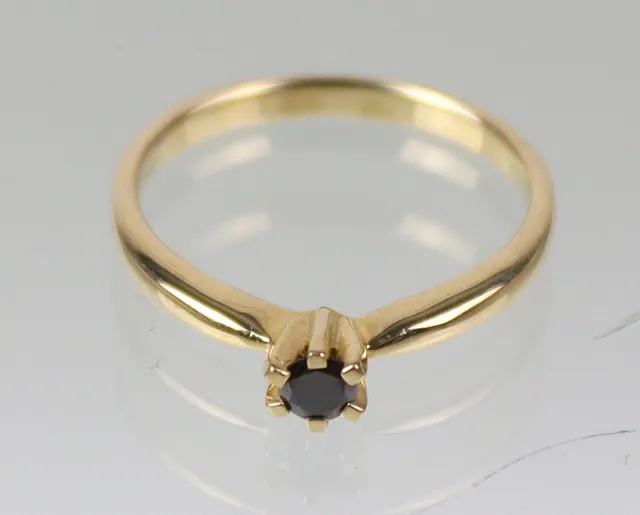 ROTER COGNAC BRILLANT RING, Gold 375.