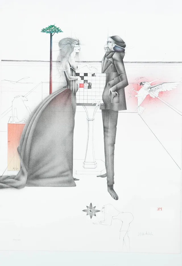 PAUL WUNDERLICH (1927-2010). Rochade.