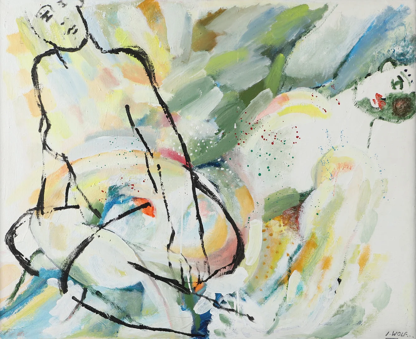 JAN WOLF. "Cobra", olja på duk, signerad J. Wolf. — Paintings — Helsingborgs Auktionskammare