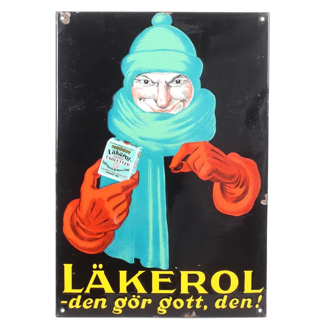 EMALJSKYLT, Läkerol, "- Den gör gott, den!".