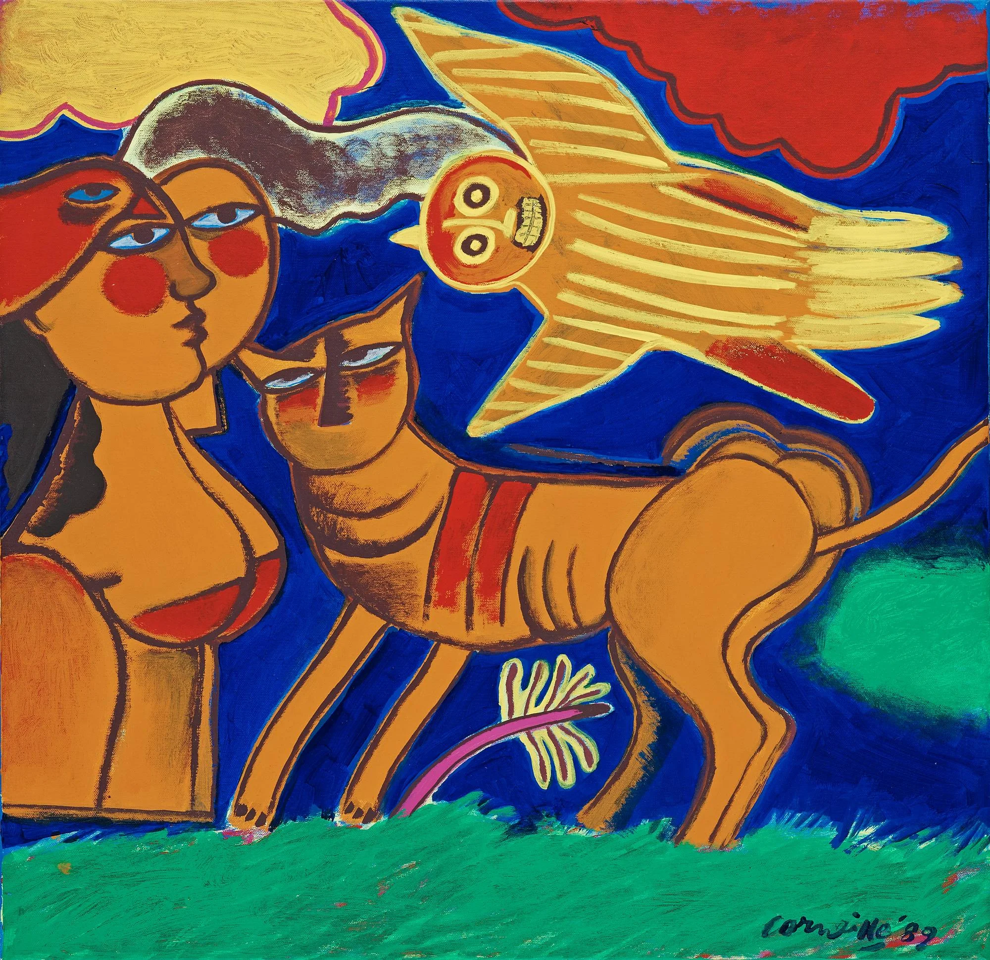 Beverloo Corneille, "Apparasion a l'animal mythique". — Bukowskis