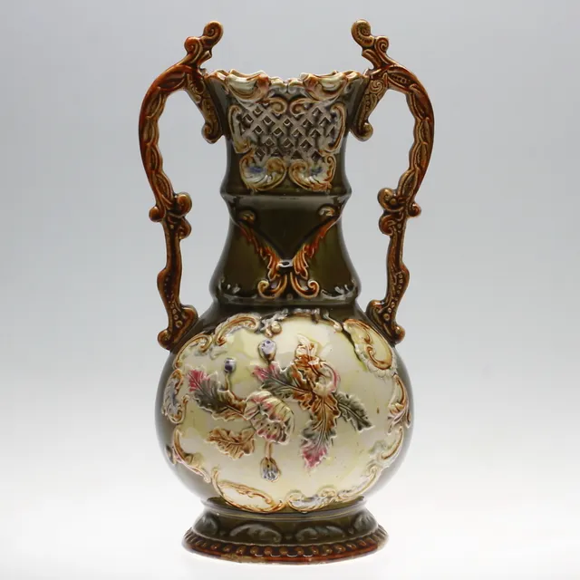 URNA/VAS, majolika, 1800/1900-tal.