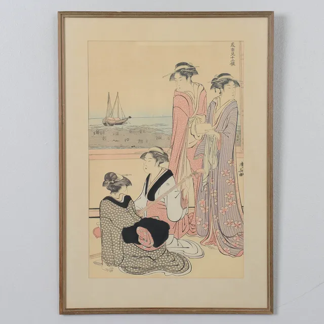 KITIGAWA UTAMARO. EFTER. Kvinnoporträtt, Träsnitt, Japan.
