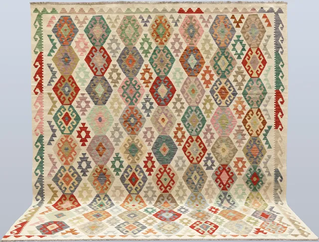 ORIENTMATTA, kelim, handvävd, klassisk design, ca 293 x 254 cm.
