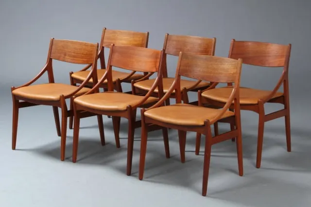 Vestervig Eriksen. A set of six in teakwood (6)