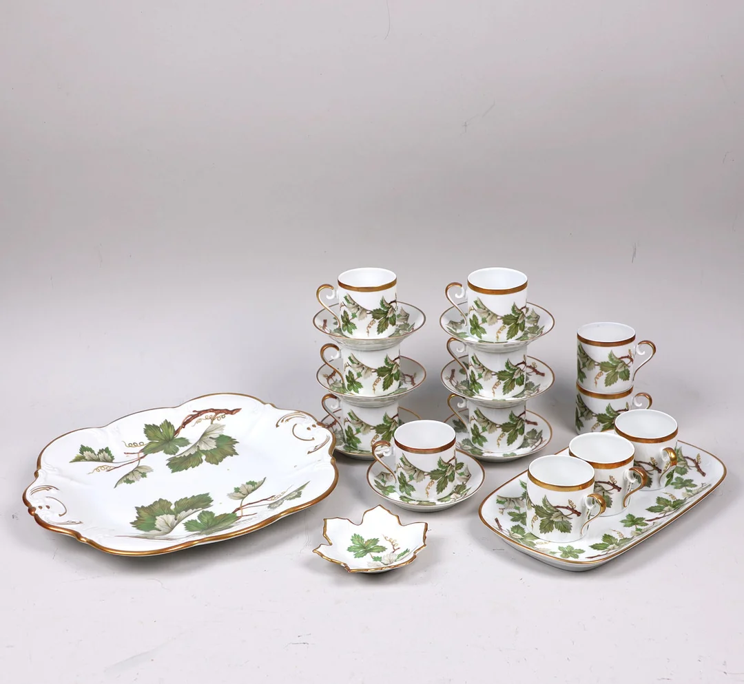 MOCKASERVIS, "Vinranka", Hackefors, 22 delar. — Tableware — Markus Auktioner