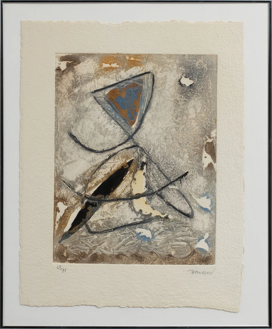 PIERRE MARIE BRISSON. Komposition, färgetsning, signerad och numrerad 48/95. — Engravings & Prints — Göteborgs Auktionsverk