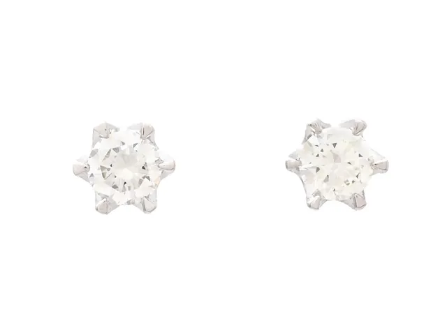 ENSTENSÖRHÄNGEN, 18K vitguld, briljantslipade diamanter ca 0,17 ctv, ca W-TCr/VS, stift, vikt 1,5 g.